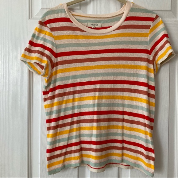 Madewell Akita Stripe Lo-Fi Shrunken Tee - Picture 4 of 11